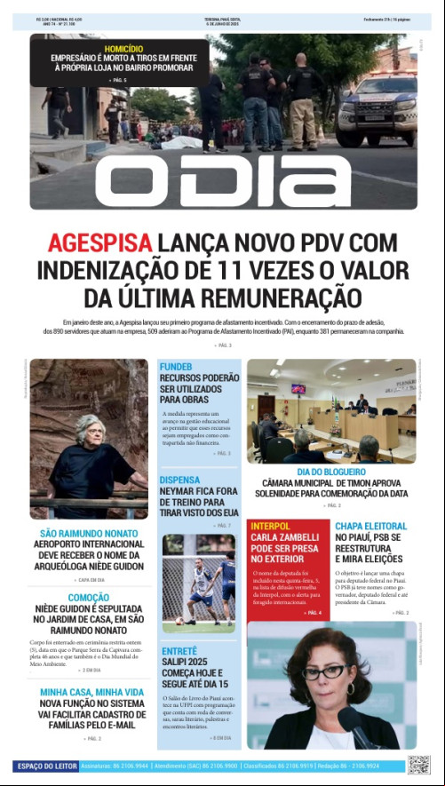 Confira os principais destaques do Jornal O Dia desta sexta-feira (06)