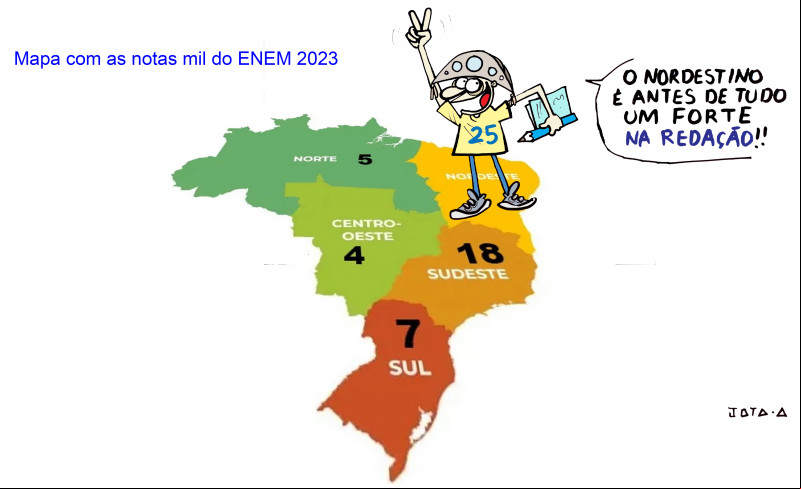 Charge do Jota A publicada em 19/01/2024 no Jornal O Dia