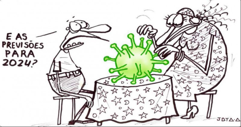 Charge do Jota A publicada em 04/01/2024 no Jornal O Dia